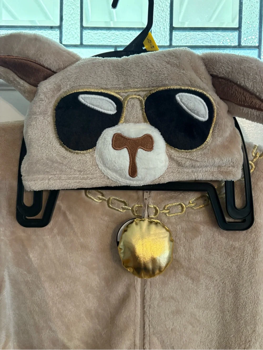 Kids Plush Goat Costume with Sunglasses Hood onesie
